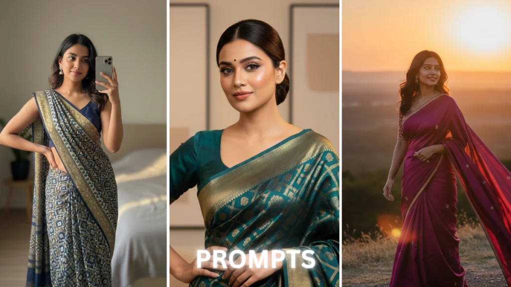 Top 15 Trendy AI Saree Portrait Prompts for Modern Women